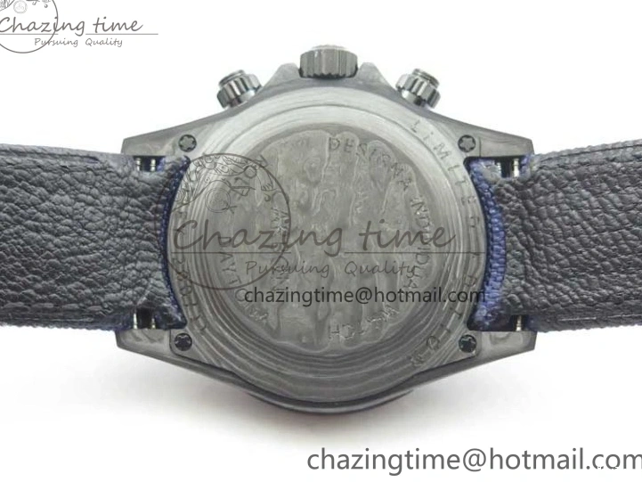 MiroTime 0406 Daytona DIW Carbon OMF Best Edition Blue Paint Dial on Deep Blue Nylon Strap A Tailored 2842